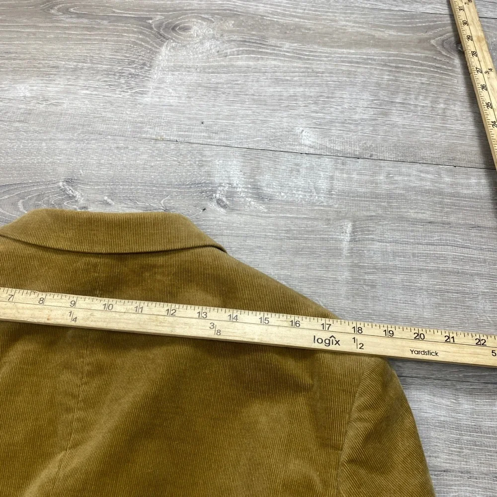 Banana Republic Mens 44R Corduroy Blazer Tan Mustard Duca Visconti Tailored Fit
